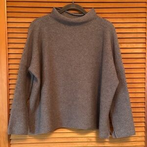 DANIELA GREGIS WOOL BOXY CROPPED FUNNEL NECK SWEATER O/S